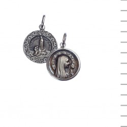 Medalha Prata Pequena Redonda com Zirconias 4,80gr Medalha Prata Pequena Redonda com Zirconias 4,80gr