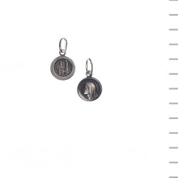 Medalha Prata Redonda Virgem/ Aparição 1,20gr Medalha Prata Redonda Virgem/ Aparição 1,20gr