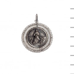 Medalha Prata Renda Dupla N. Sra. Conceição 6,20gr Medalha Prata Renda Dupla N. Sra. Conceição 6,20gr