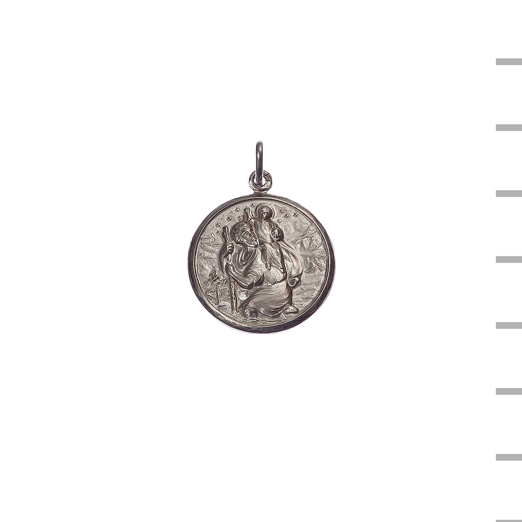 Medalha Prata São Cristóvão 2,5cm 1ME