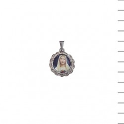 Medalha Redonda Pequena Niquelada Coração Maria Medalha Redonda Pequena Niquelada Coração Maria