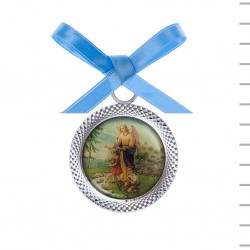 Medalhão Médio Prateado com Anjo Medalhão Médio Prateado com Anjo