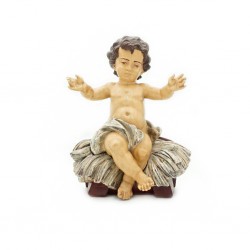 Menino Jesus Sent. Palhas Grande Barroco 30cm Menino Jesus Sent. Palhas Grande Barroco 30cm