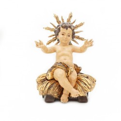 Menino Jesus Sent. Palhas Grande Velho 34cm Menino Jesus Sent. Palhas Grande Velho 34cm