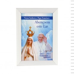 Moldura Branca com Centenário de Fátima 10*15cm Moldura Branca com Centenário de Fátima 10*15cm