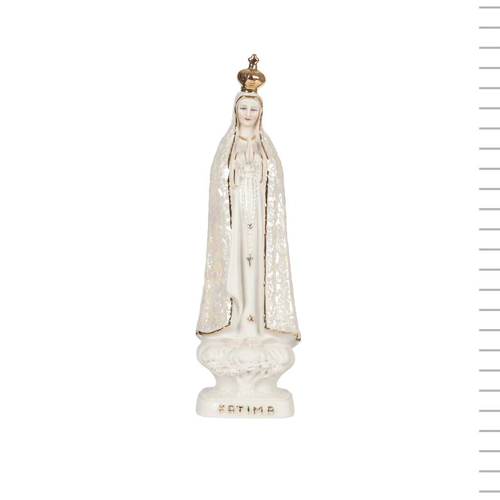 N. Sra de Fátima em Porcelana Manto Pérola - 18.5cm
