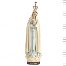 N. Sra de Fátima Larga Cor Beje e Azul 25cm N. Sra de Fátima Larga Cor Beje e Azul 25cm