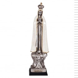 N.ª Sr.ª de Fátima Pequena Prata e Pérola Trabalhada 31cm N.ª Sr.ª de Fátima Pequena Prata e Pérola Trabalhada 31cm