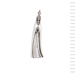 Nossa Senhora de Fátima Estilizada Porcelana Prata 13cm Nossa Senhora de Fátima Estilizada Porcelana Prata 13cm