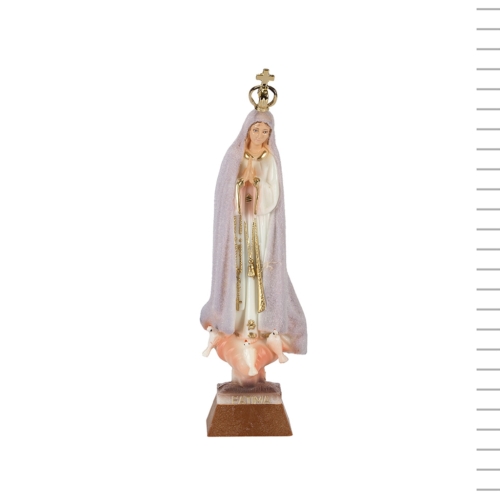 Nossa Sra de Fátima do Tempo Multicolor 15cm