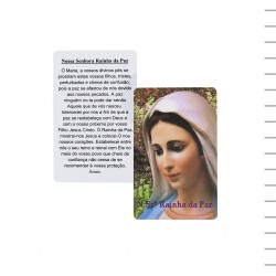 Pagela Plastificada Nossa Senhora Rainha da PAz Pagela Plastificada Nossa Senhora Rainha da PAz