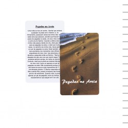 Pagela Plastificada Pegadas na Areia Pagela Plastificada Pegadas na Areia