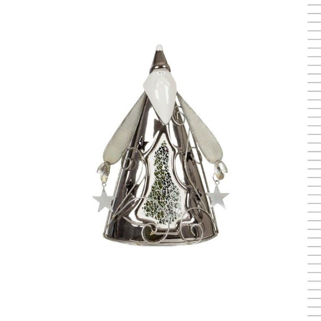 Pai natal porta vela pequeno 19 cm