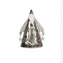 Pai natal porta vela pequeno 19 cm