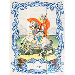 Painel de 12 Azulejos Pintados à Mão Tradicional Painel de 12 Azulejos Pintados à Mão Tradicional