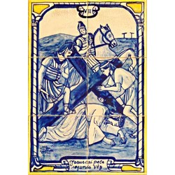 Painel de 6 Azulejos Pintados à Mão Cracklet Painel de 6 Azulejos Pintados à Mão Cracklet