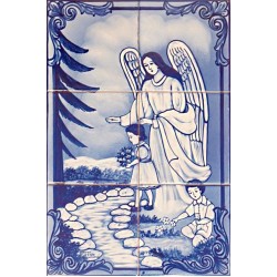 Painel de 6 Azulejos Pintados à Mão Uniforme Painel de 6 Azulejos Pintados à Mão Uniforme