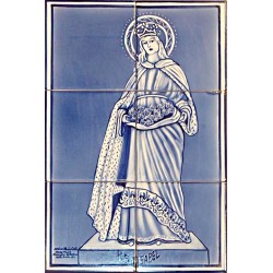 Painel de 6 Azulejos Pintados à Mão Uniforme Painel de 6 Azulejos Pintados à Mão Uniforme