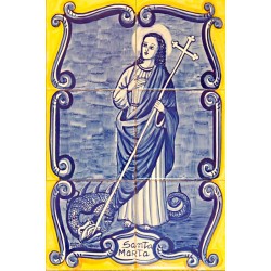 Painel de 6 Azulejos Pintados à Mão Uniforme Painel de 6 Azulejos Pintados à Mão Uniforme