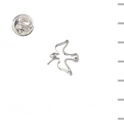 Pin com Pomba da Paz Argentada Pin com Pomba da Paz Argentada