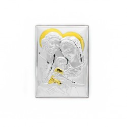 Placa Bilaminada C/ Sagrada Família Ouro 26x19cm Placa Bilaminada C/ Sagrada Família Ouro 26x19cm