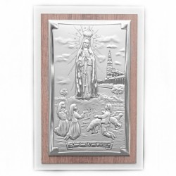 Placa C/ Aparição de Fátima Bilaminada 16 x 24,5cm Placa C/ Aparição de Fátima Bilaminada 16 x 24,5cm