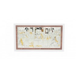 Placa C/ Ultima Ceia de Cristo Bilaminado 25x16cm Placa C/ Ultima Ceia de Cristo Bilaminado 25x16cm