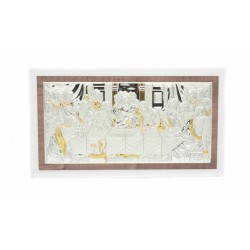 Placa C/ Ultima Ceia de Cristo Bilaminado 32x21cm Placa C/ Ultima Ceia de Cristo Bilaminado 32x21cm