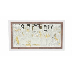 Placa C/ Ultima Ceia de Cristo Bilaminado 46x26 cm Placa C/ Ultima Ceia de Cristo Bilaminado 46x26 cm