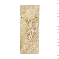 Placa com Cristo Pedra e Ouro 19*34cm Placa com Cristo Pedra e Ouro 19*34cm