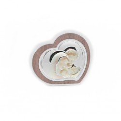 Placa Coração C/Bilaminado S.Familia Color.25*22cm Placa Coração C/Bilaminado S.Familia Color.25*22cm