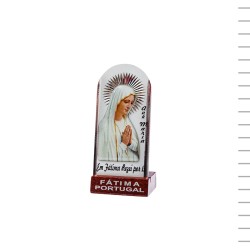 Placa de Alumínio Oval Fátima Resina 9,5cm