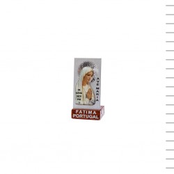 Placa de Alumínio Fátima Colorida Rectangular com Base