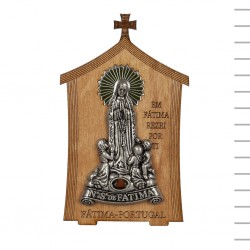 Placa de Madeira Fátima Metal 12.50x7.20cm Placa de Madeira Fátima Metal 12.50x7.20cm
