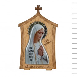 Placa de Madeira Virgem Colorida 12.50x7.20cm Placa de Madeira Virgem Colorida 12.50x7.20cm