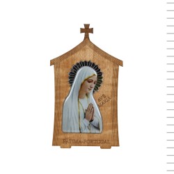 Placa de Madeira Virgem Colorida 15.50x8.00cm Placa de Madeira Virgem Colorida 15.50x8.00cm