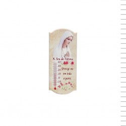 Placa de Pousar/Pendurar com Nossa Sra. de Fátima e Termómetro Placa de Pousar/Pendurar com Nossa Sra. de Fátima e Termómetro