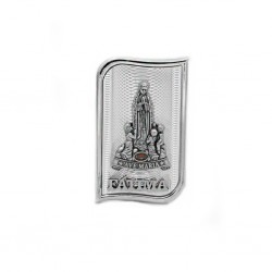 Placa Metal C/ Aparição de Fátima C/ Terra 9cm Placa Metal C/ Aparição de Fátima C/ Terra 9cm