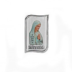 Placa Metal C/ Rosto de Fátima Resina 9cm Placa Metal C/ Rosto de Fátima Resina 9cm