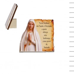 Placa Pergaminho 7x7cm C/ N. Sra de Fátima Placa Pergaminho 7x7cm C/ N. Sra de Fátima