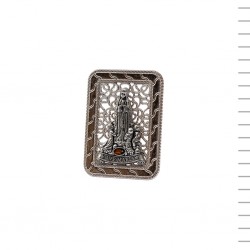 Placa Rectangular Rendilhada Aparição Metal 8 cm Placa Rectangular Rendilhada Aparição Metal 8 cm