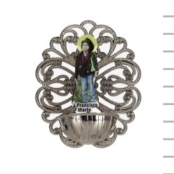 Placa Rendilhada com Pia e Francisco Placa Rendilhada com Pia e Francisco