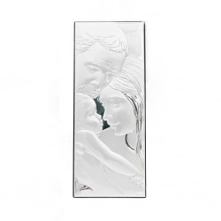 Placa Sagrada Familia Argentada Gigante Placa Sagrada Familia Argentada Gigante