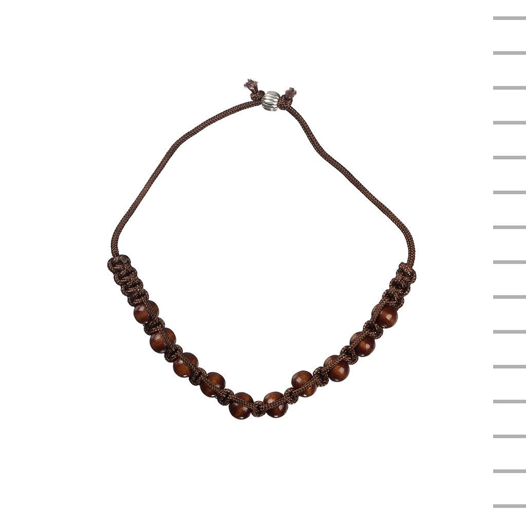Pulseira Dezena Cordão/ Madeira