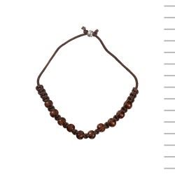 Pulseira Dezena Cordão/ Madeira Pulseira Dezena Cordão/ Madeira