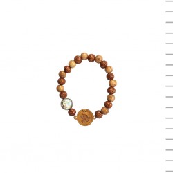 Pulseira Pomba da Paz com Medalha Aparição Pulseira Pomba da Paz com Medalha Aparição