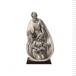 Sagrada Família Estilizada Prateada e Dourada 27 cm Sagrada Família Estilizada Prateada e Dourada 27 cm