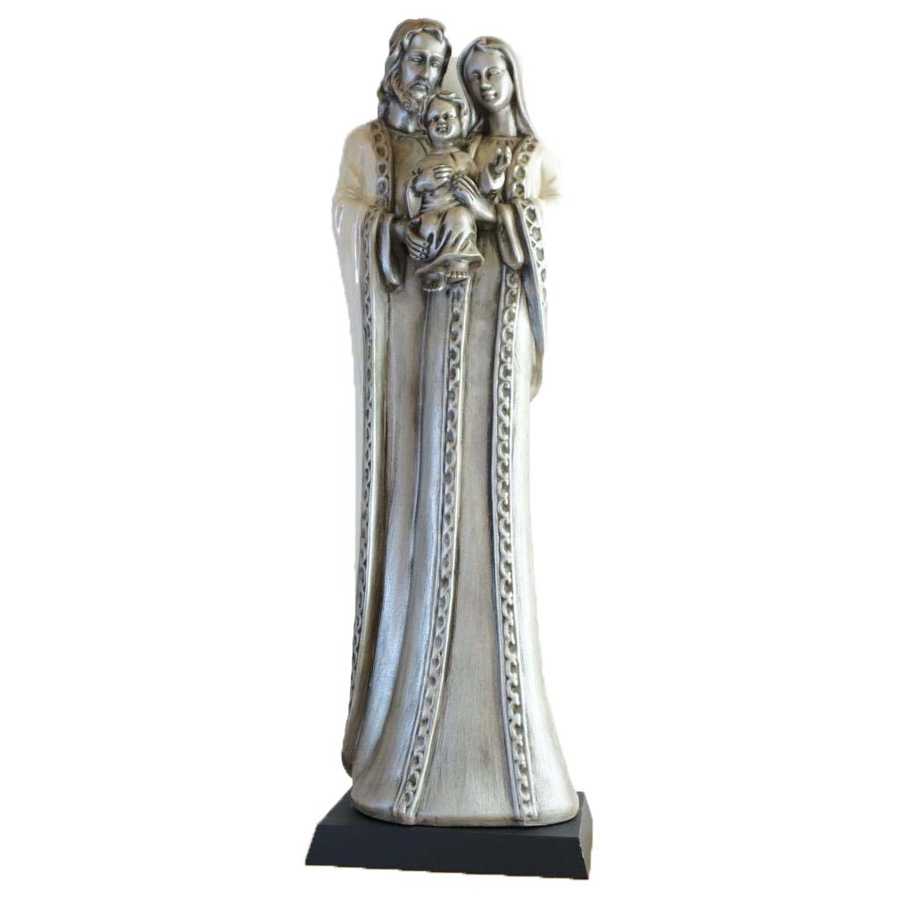 Sagrada Família  Estilizado Prateado 37cm