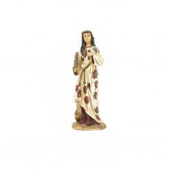 Santa Filomena Pintura Antiga 28cm