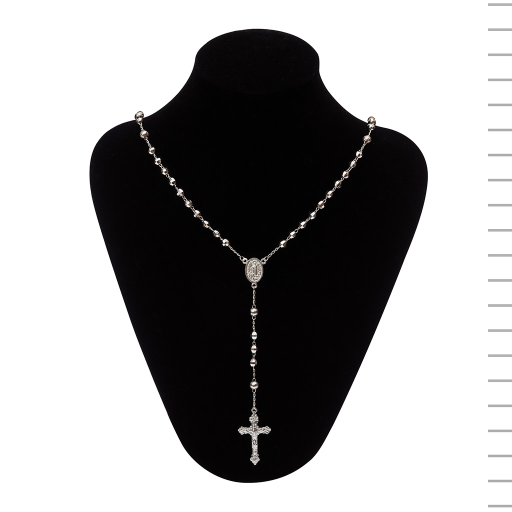 Terço de Prata Conta Lapidada nº5 17,4gr